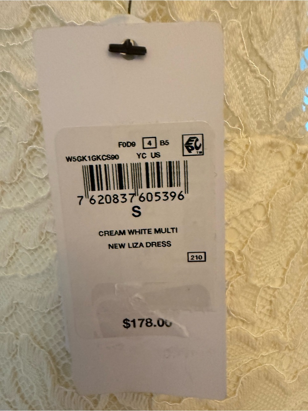 Guess Ivory Halter Lace Maxi Dress with Side Slit - Picture 2 of 13